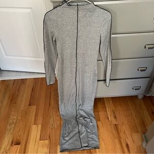 Gray Long Sleeve Dress